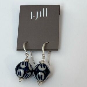 J.Jill Blue Druzy ceramic earrings NWT never worn
Perfect condition